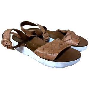 Paul Green Harlee Wedge Sandal Brown Women's Size 7 (US 9.5) Good Used Condition